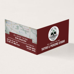 Tattoo & Body Piercing Studio, Appointment Business Card