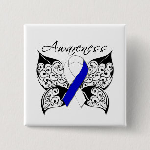 Tattoo Butterfly Awareness - ALS Disease 15 Cm Square Badge