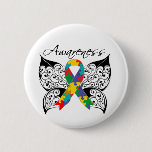 Tattoo Butterfly Awareness - Autism 6 Cm Round Badge