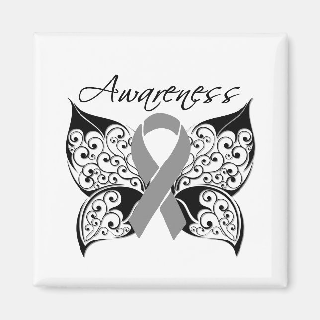 Tattoo Butterfly Awareness - Brain Cancer Magnet (Front)