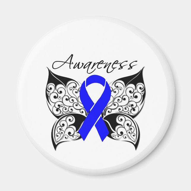 Tattoo Butterfly Awareness - Colon Cancer Magnet (Front)