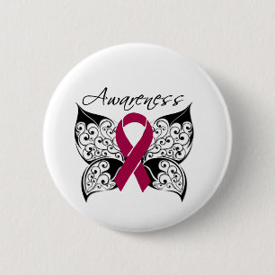 Tattoo Butterfly Awareness - Multiple Myeloma 6 Cm Round Badge
