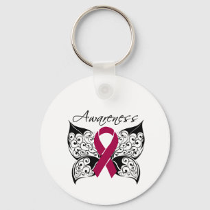 Tattoo Butterfly Awareness - Multiple Myeloma Key Ring