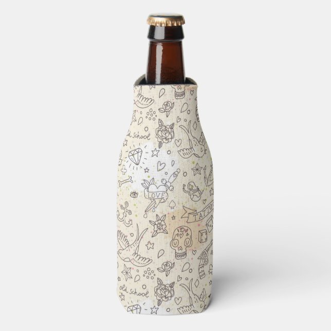 Tattoo concept pattern bottle cooler (Bottle Front)