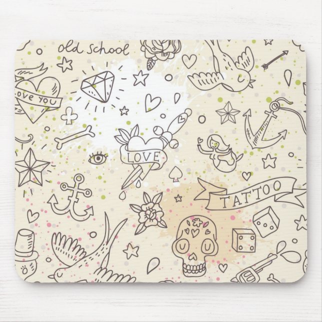 Tattoo concept pattern mouse mat (Front)