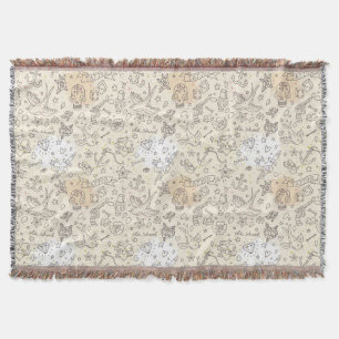 Tattoo concept pattern throw blanket
