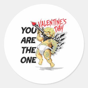 Tattoo Cupid Love, Girlfriend, Wedding Anniversary Classic Round Sticker