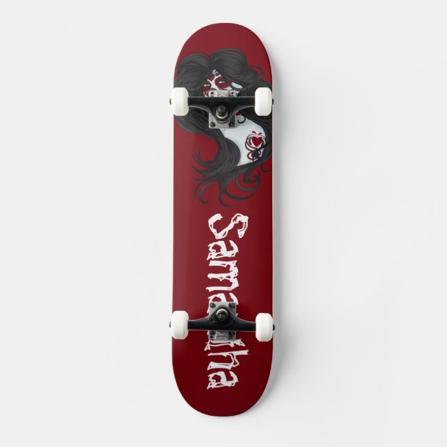 Tattoo Day of the Dead Sugar Skull Comp Skateboard (Front)