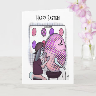 Tattoo Easter Egg Greeting Card