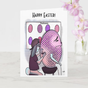 Tattoo Easter Folded Greeting Card