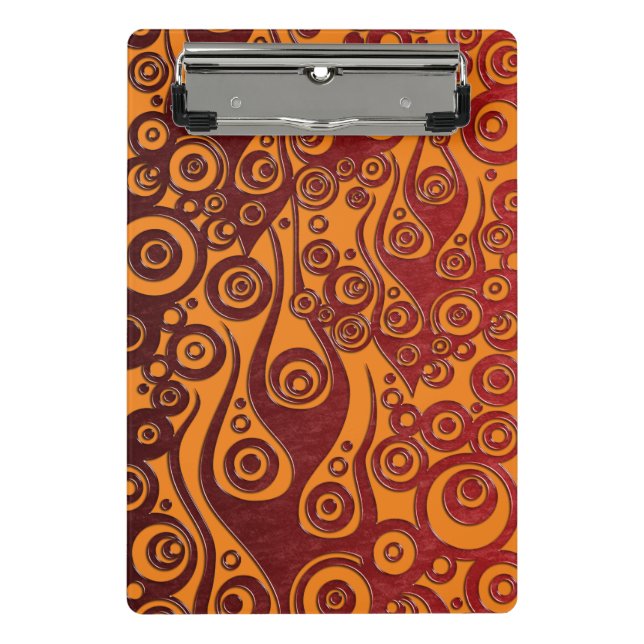 Tattoo flames & circles II + your backg. & idea Mini Clipboard (Front)