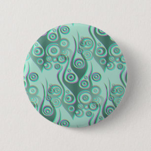 Tattoo flames & circles pattern + your backgr. 6 cm round badge