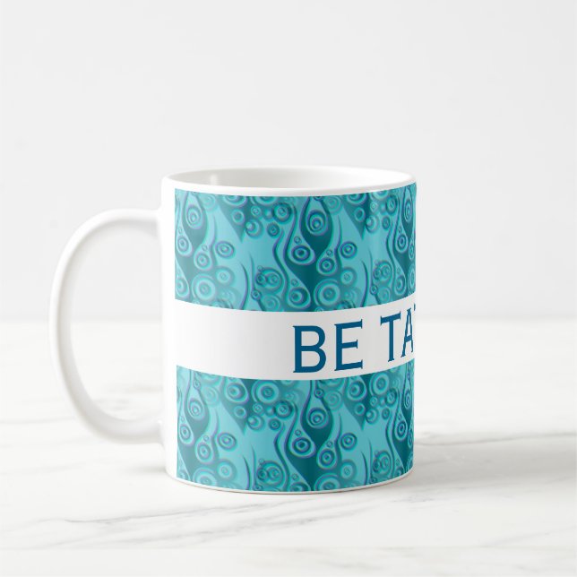 Tattoo flames & circles pattern + your backgr. coffee mug (Left)