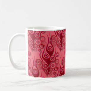 Tattoo flames & circles pattern + your backgr. coffee mug