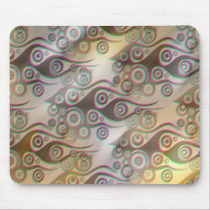 Tattoo flames & circles pattern + your backgr. mouse mat