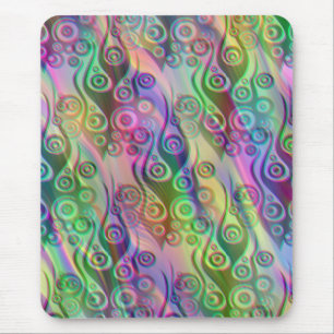 Tattoo flames & circles pattern + your backgr. mouse mat