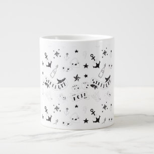 Tattoo Flash Hope Stickers Large Coffee Mug