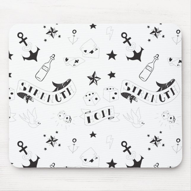 Tattoo Flash Hope Stickers Mouse Mat (Front)
