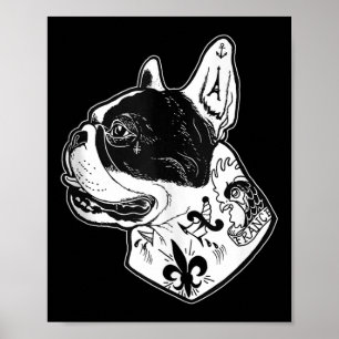 Tattoo French Bulldog Tank Top Poster
