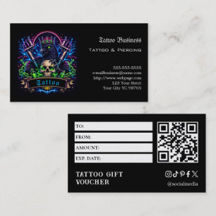 Tattoo Gift Voucher Business Card