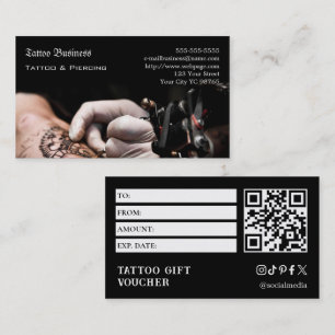 Tattoo Gift Voucher Business Card