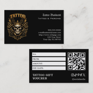 Tattoo Gift Voucher Business Card