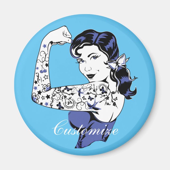 Tattoo Girl Arm Up Thunder_Cove Magnet (Front)