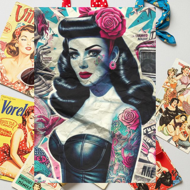 Tattoo Goth Girl Tissue Paper (Creator Uploaded)