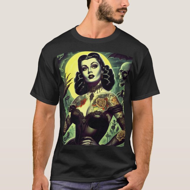 Tattoo Goth Woman T-Shirt (Front)