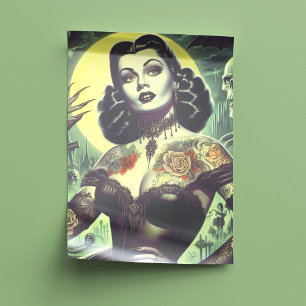 Tattoo Goth Woman Tissue Paper