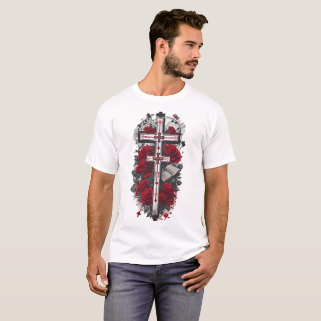 Tattoo gothic cross 10 T-Shirt (Front Full)