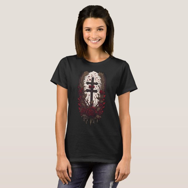 Tattoo gothic cross 25 T-Shirt (Front Full)