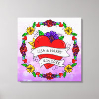 Tattoo Graffiti Art Style Wedding Bride and Groom