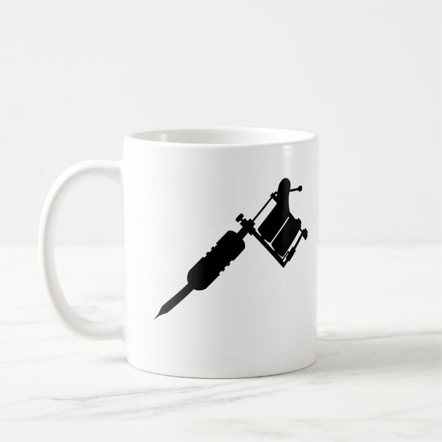 tattoo gun coffee mug (Left)