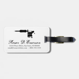 tattoo gun luggage tag