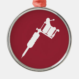 tattoo gun metal tree decoration