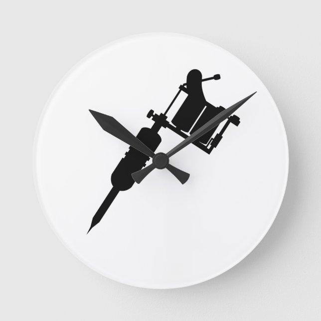 tattoo gun round clock (Front)