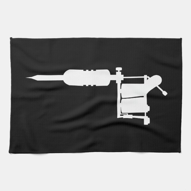 tattoo gun tea towel (Horizontal)