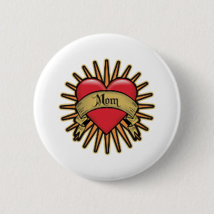 Tattoo Heart Mum 6 Cm Round Badge