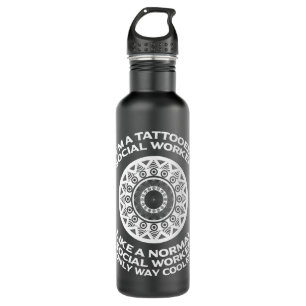 Tattoo Ink Tattooed Social Worker 710 Ml Water Bottle