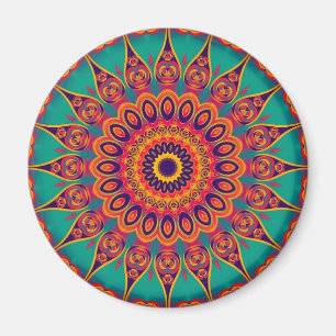 Tattoo Kaleidoscope Fractal Magnet