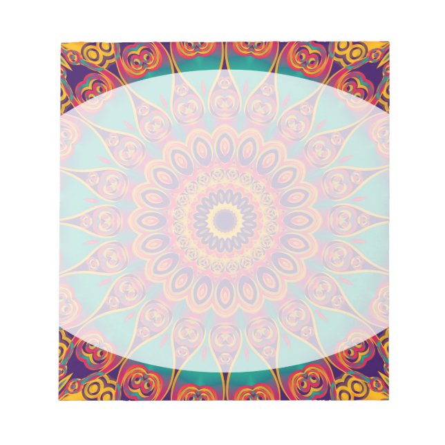 Tattoo Kaleidoscope Fractal Notepad (Front)