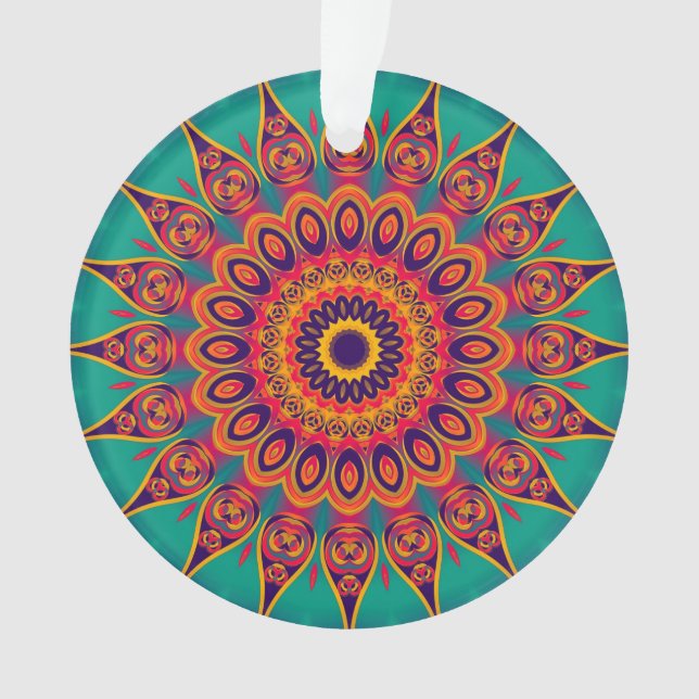 Tattoo Kaleidoscope Fractal Ornament (Front)