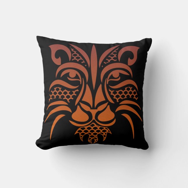 Tattoo Lion Face Pillow (Front)