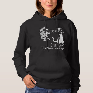 Tattoo Lover Gifts Cats And Tats Dragon Kitten Hoodie