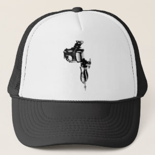Tattoo Machine Gun Stencil Style Tees Trucker Hat