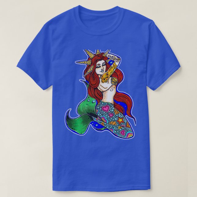 Tattoo Mermaid T-Shirt (Design Front)