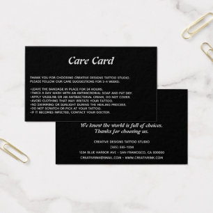 Tattoo Microblading Aftercare Instructions Black