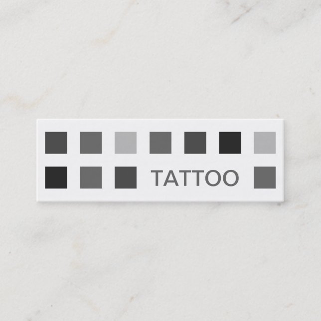 TATTOO (mod squares) Mini Business Card (Front)