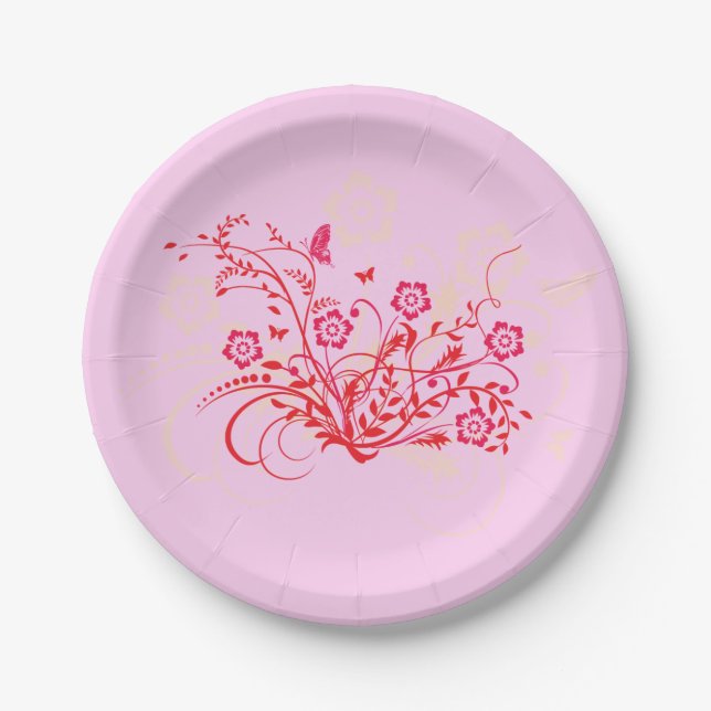 Tattoo of Flowers - Paper Plate (Front)